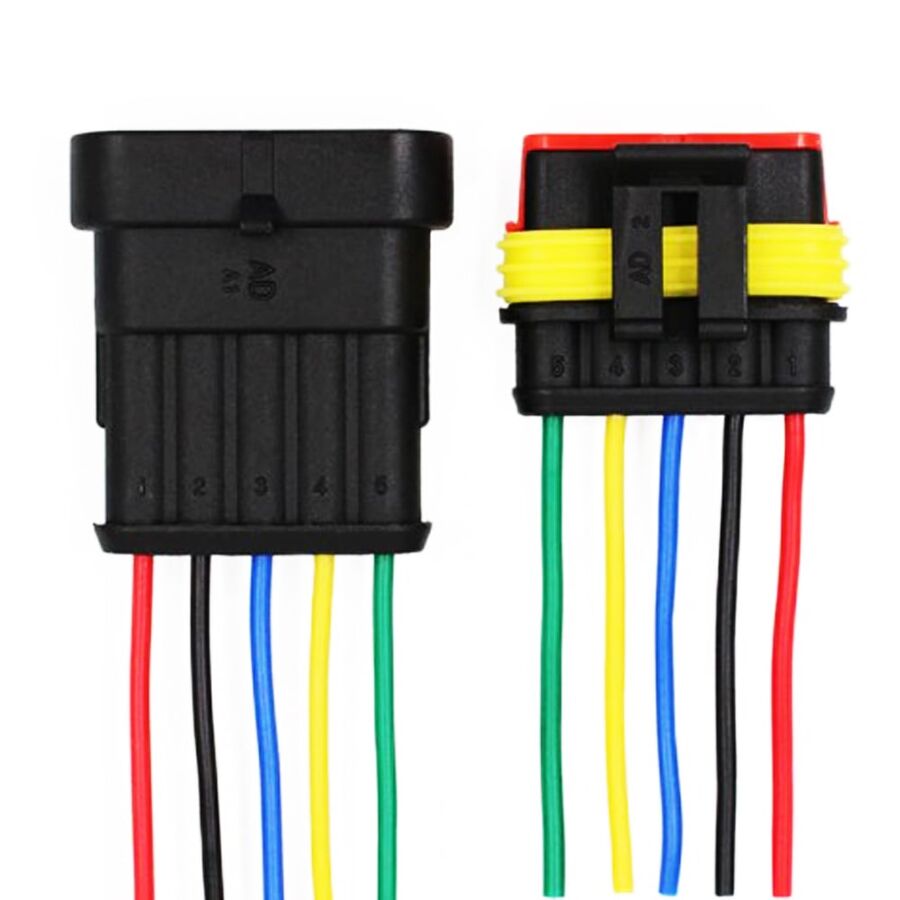 5 Pin Kablolu Su Geçirmez Konnektör Takım
