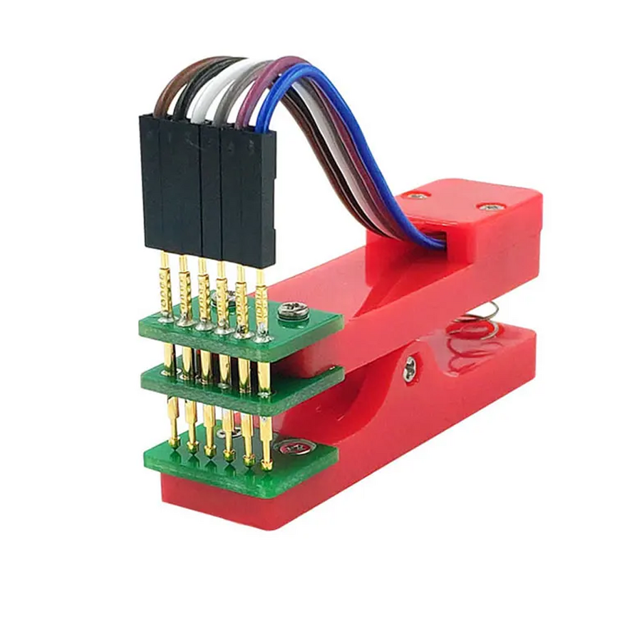  5 Pin Programlama Aparatı - 2.54mm Pogo Pin Yaylı Mandal Klips