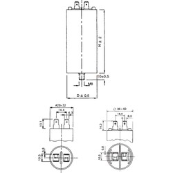 50uF 450VAC Capacitor 12.00mm - Thumbnail