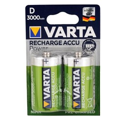 Accu 2'li Büyük Pil - D 3000mAh