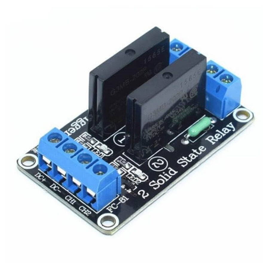 5V - 2 Channel Solid State Relay Card (5V 2A) (Compatible with Development Boards)