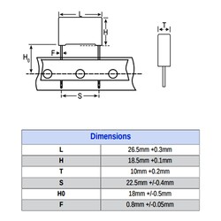 680nF 305VAC 22.5MM 10% X2 - Polyster Capacitor - Thumbnail