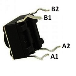 6x6 21mm Tach Buton (4 Leg) - Thumbnail