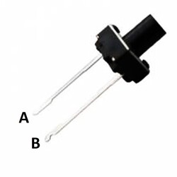 6X6 5mm Tach Buton (2 Leg) - Thumbnail