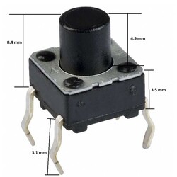 6x6 8.4mm Tach Buton (4 Leg) - Thumbnail