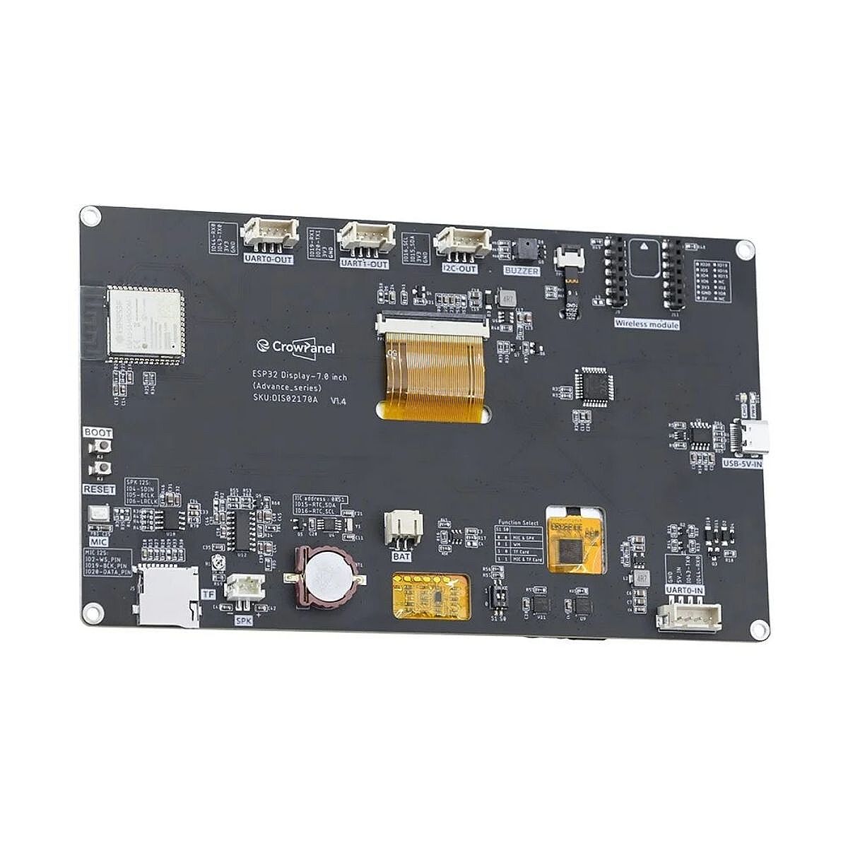 7 Inch HMI ESP32-S3 Wi-Fi Yapay Zeka Destekli 800x480 IPS Kapasitif Dokunmatik Ekran - 4