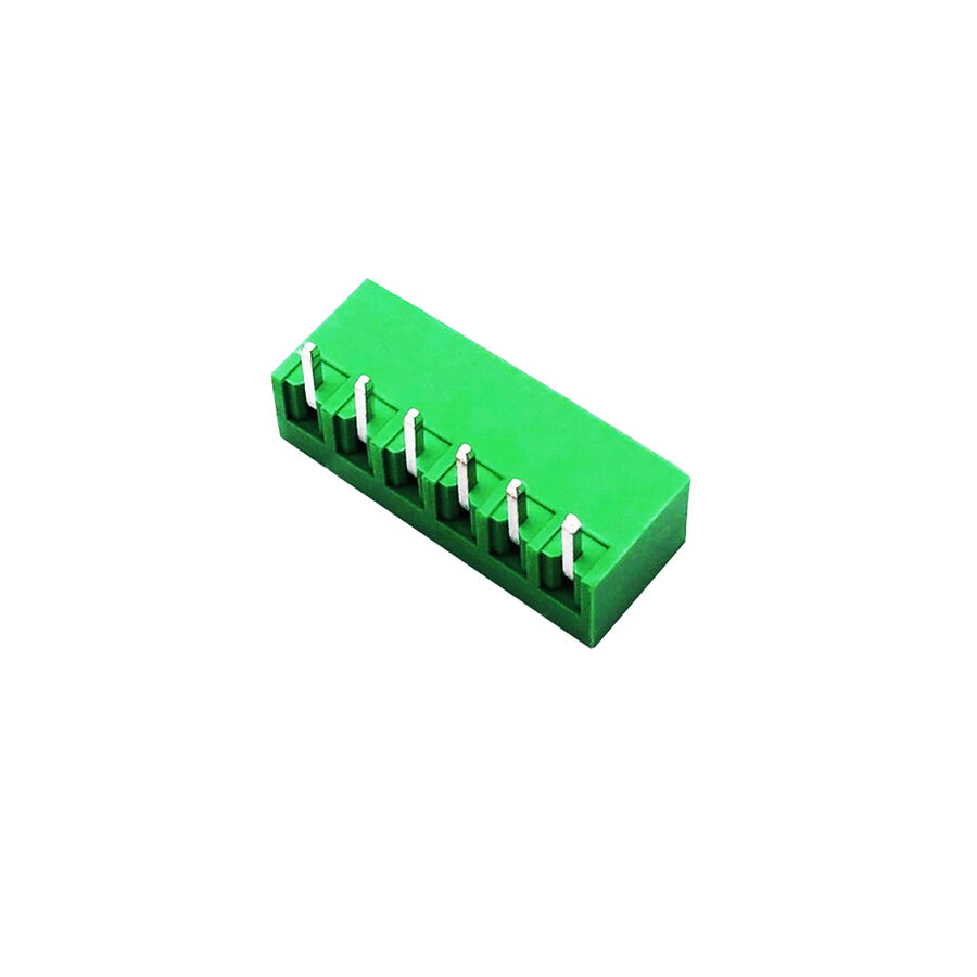 7 Pin 3.50mm 90° Erkek Geçmeli Yeşil Klemens