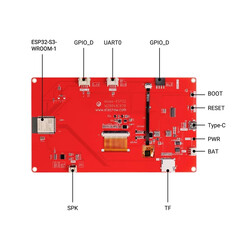 7.0 Inch ESP32 HMI Ekran 800*480 SPI TFT LCD Kapasitif Dokunmatik Ekran - Thumbnail