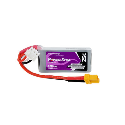 Power-Xtra - 7.4V 2S 420mAh Li-Polymer Pil 25C - PX420XL2S