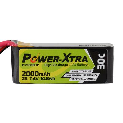 Power-Xtra - 7.4V 2S1P 2000 mAh (30C) Li-Polymer Pil - Soketli
