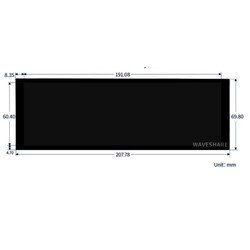 7.9 inch Capacitive Touch Screen LCD 400 × 1280 HDMI IPS (Toughened Glass Cover) - 10