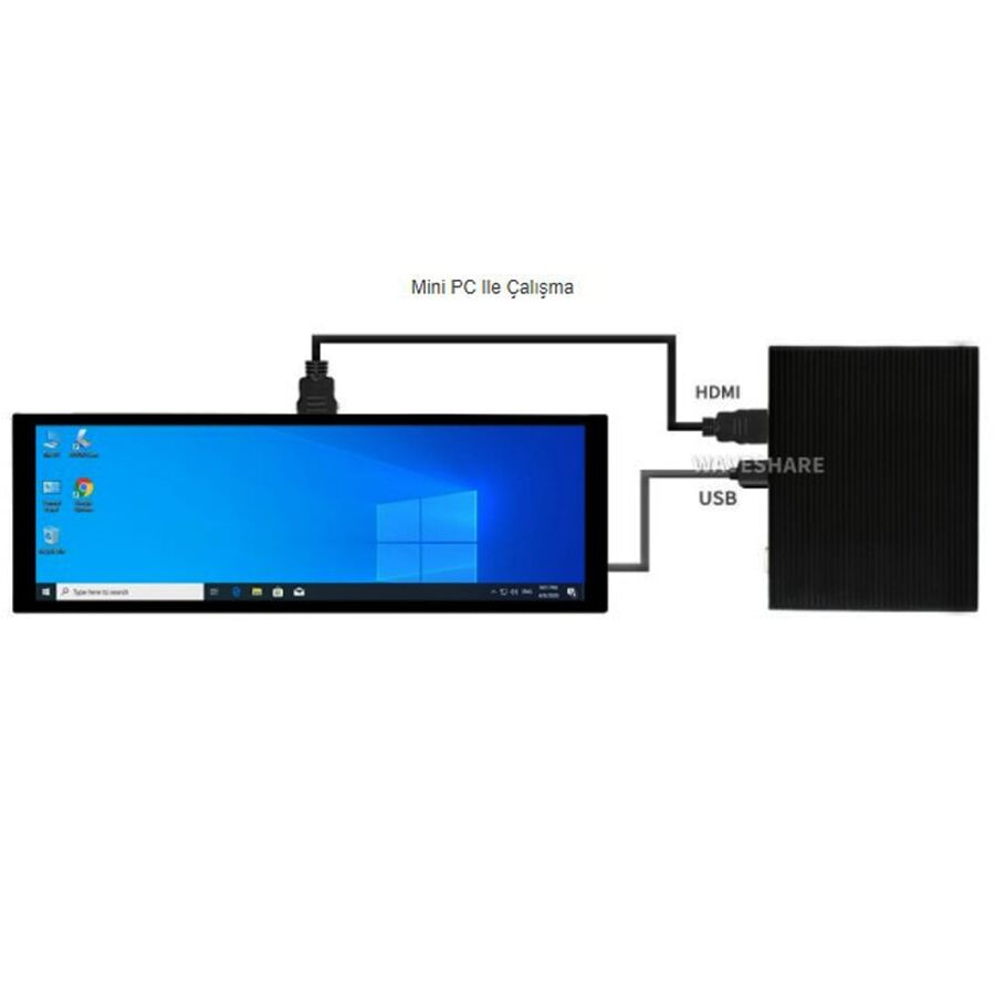 7.9 inch Capacitive Touch Screen LCD 400 × 1280 HDMI IPS (Toughened Glass Cover) - 9