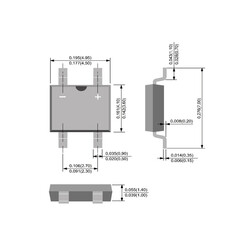 800mA 1000V Köprü Diyot MB10F-08 - Thumbnail