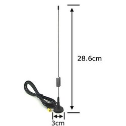 8dBi GSM Anten 1800MHz 3m SMA Male - Thumbnail