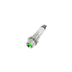 8mm 24V Green Signal Lambate (Metal)