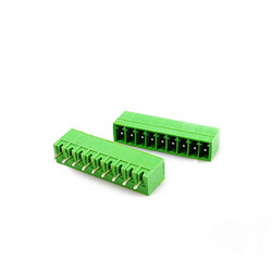 9 Pin 3.81mm 180 ° Male Pass Green Klemens