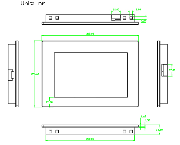 Nextion 7 Inch TFT LCD Dokunmatik Ekran ve Muhafaza