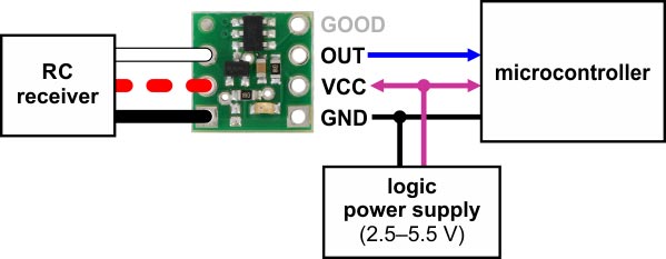 Dijital Çıkışlı RC Switch - RC Anahtarı - Pololu - 2801 - 01