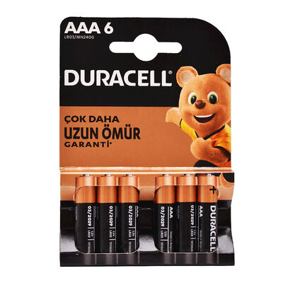Duracell - AAA İnce Kalem Pil 6lı Blister
