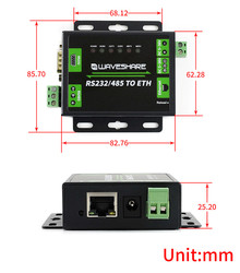 Industrial RS232 / RS485 to Ethernet Converter - Thumbnail