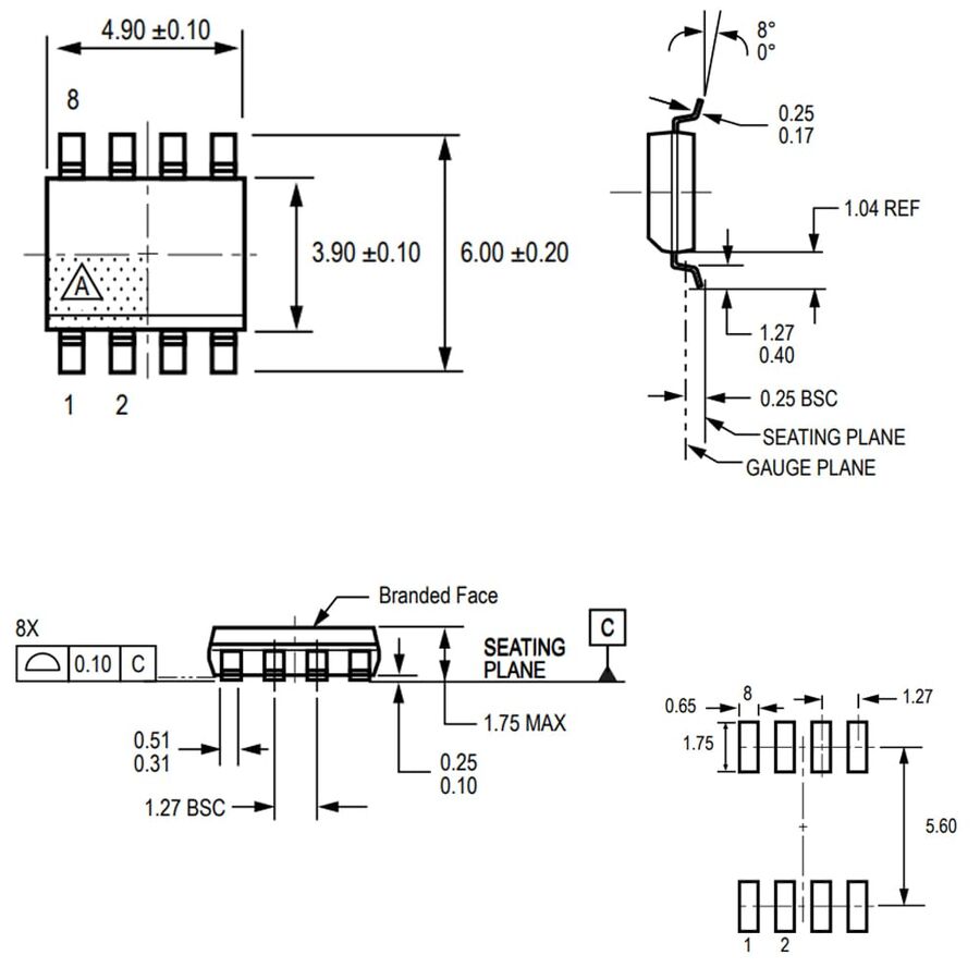 ACS712-5A SMD Current Sensor Integration SOIC-8