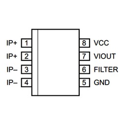 ACS712-5A SMD Current Sensor Integration SOIC-8 - Thumbnail