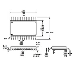 AD7190BRUZ Smd Analog Dijital Çevirici Entegresi Tssop-24 - Thumbnail