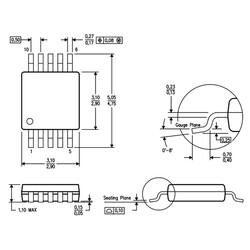 ADS1015IDGSR Smd Analog Dijital Dönüştürücü Entegresi Vssop10 - Thumbnail