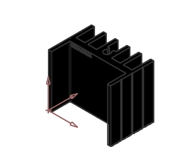 OZD - Alüminyum Soğutucu - 16.50x25.00x23.80mm