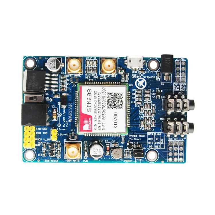 SIM808 Arduino - Raspberry Pi GSM - GPS - GPRS Geliştirme Modülü (IMEI No Kayıtlıdır)