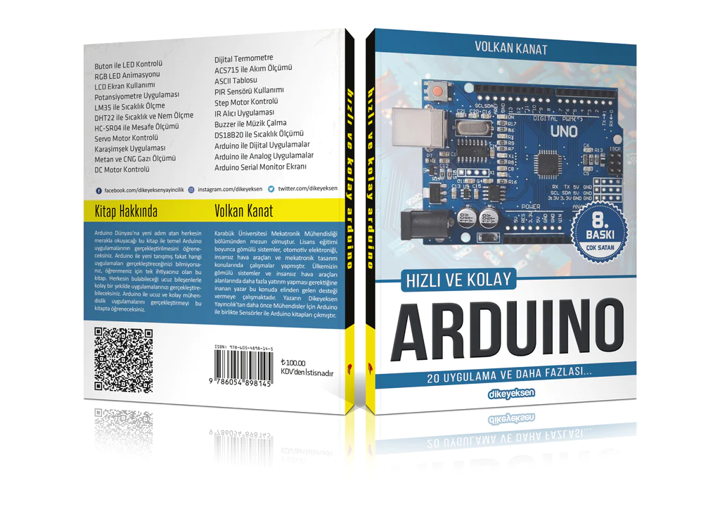 Arduino Hızlı ve Kolay Kitabı 8. Baskı  - Volkan Kanat - Thumbnail