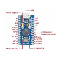 Arduino Pro Micro Klon 5V 16MHz - Thumbnail