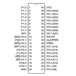 AT89C51-24PC 8-Bit 24MHz Microcontroller DIP-40 - Thumbnail