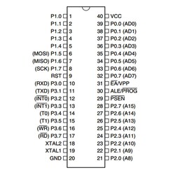 AT89S51-24PU 8-Bit 24MHz Mikrodenetleyici DIP-40 - Thumbnail