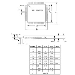 ATMEGA128A-AU SMD 8-Bit 16MHz Mikrodenetleyici TQFP-64 - Thumbnail