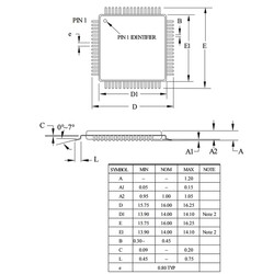 ATMEGA128A-AU SMD 8-Bit 16MHz Microcontroller TQFP-64 - Thumbnail
