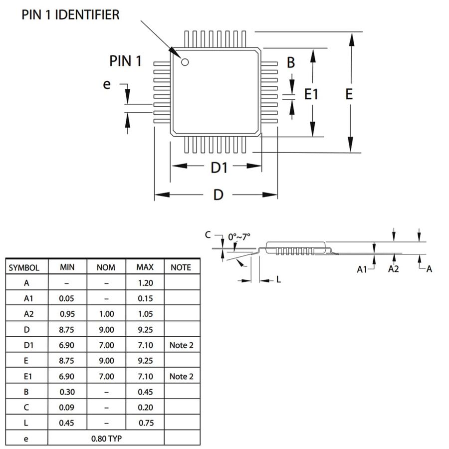 ATMEGA168PA-AU SMD 8-Bit 20MHz Microcontroller TQFP-32