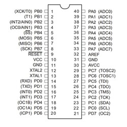 ATMEGA16A-PU 8-Bit 16MHz Mikrodenetleyici DIP-40 - Thumbnail