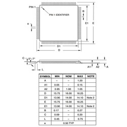 ATMEGA2560-16U SMD 8-Bit 16MHz Mikrodenetleyici TQFP-100 - Thumbnail