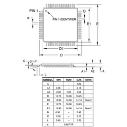 ATMEGA2561-16AU 8-Bit 16Mhz Smd Microcontroller TQFP64 - Thumbnail