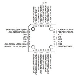 ATMEGA328P U-KR SMD 8-Bit 20MHz Mikrodenetleyici TQFP-32 - Thumbnail