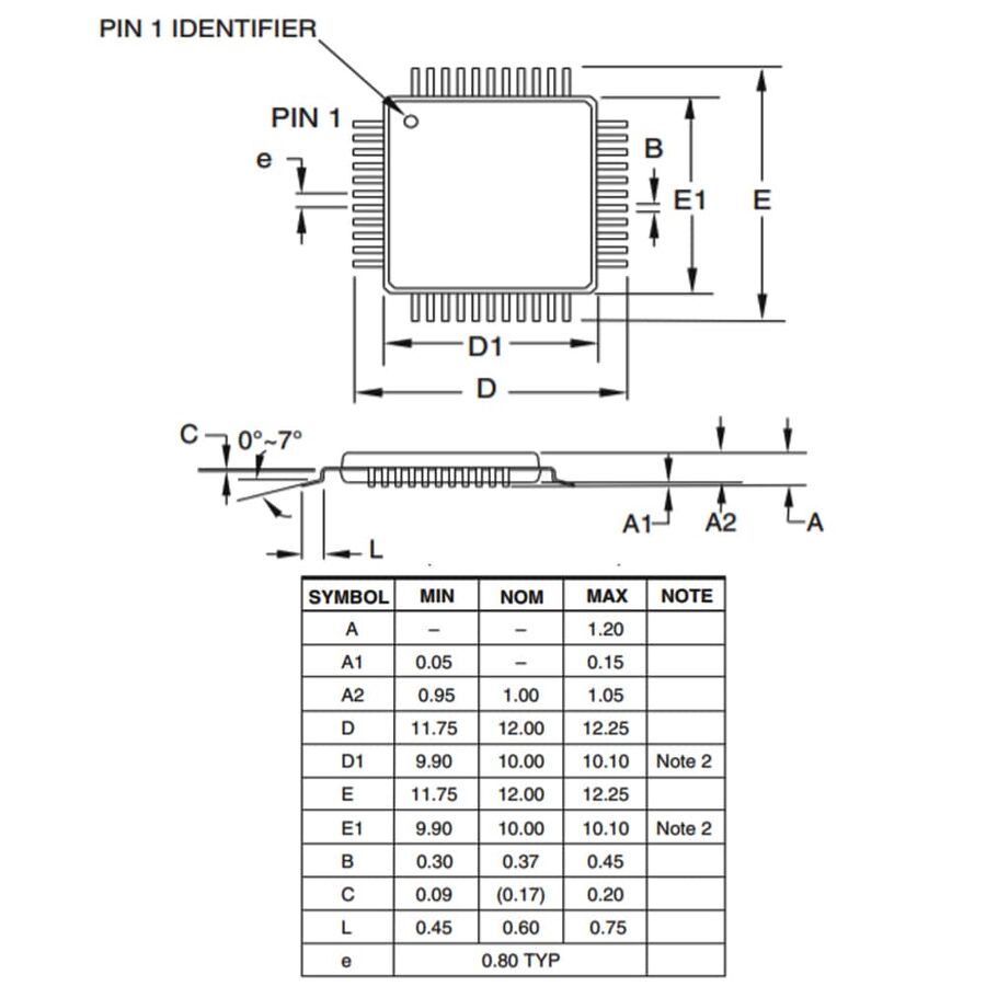 ATMEGA32A-AU SMD 8-Bit 16Mhz Microcontroller TQFP-44