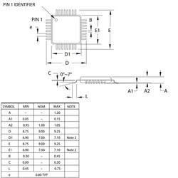 ATMEGA48PA-AU SMD 8-Bit 20 MHz Mikrodenetleyici TQFP-32 - Thumbnail