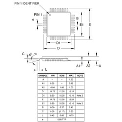 ATMEGA644PA-AU 8 Bit 20MHz Microcontroller TQFP44 - Thumbnail