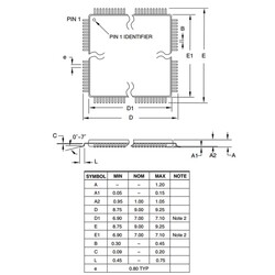 ATMEGA8-16AUR 8-Bit 16MHz SMD Microcontroller TQFP32 - Thumbnail
