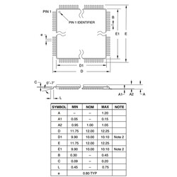 ATMEGA8515-16AU SMD 8-Bit 16MHz Mikrodenetleyici TQFP-44 - Thumbnail