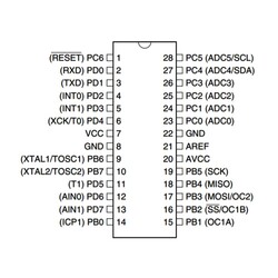 ATMEGA8A 8-Bit 16MHz Mikrodenetleyici DIP-28 - Thumbnail