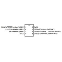 ATtiny13A 8-Bit 20MHz Mikrodenetleyici DIP-8 - Thumbnail