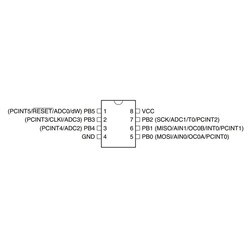 ATtiny13A SMD 8-Bit 20MHz Mikrodenetleyici SOIC-8 - Thumbnail