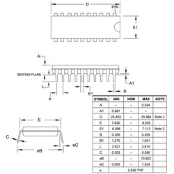 ATtiny2313A-PU 8-Bit 20MHz Microcontroller DIP-20 - Thumbnail